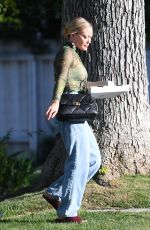 HILARY DUFF Grabs a Pizza Out in Los Angeles 04/10/2023