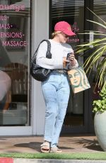 HILARY DUFF Leaves Starbucks at Beverly Glen Mall in Beverly Hills 04/18/2023