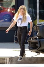 HILARY DUFF Out and About in Los Angeles 04/26/2023