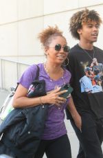 HOLLY ROBINSON Arrives at Lakers Playoff Game at Crypto.com Arena in Los Angeles 04/22/2023