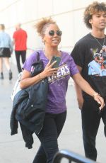 HOLLY ROBINSON Arrives at Lakers Playoff Game at Crypto.com Arena in Los Angeles 04/22/2023