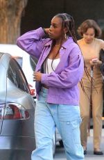 ISSA RAE Arrives at Lakers Playoff Game Against Memphis Grizzlies at Crypto.com Arena in Los Angeles 04/22/2023