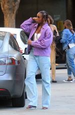 ISSA RAE Arrives at Lakers Playoff Game Against Memphis Grizzlies at Crypto.com Arena in Los Angeles 04/22/2023