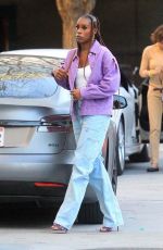 ISSA RAE Arrives at Lakers Playoff Game Against Memphis Grizzlies at Crypto.com Arena in Los Angeles 04/22/2023