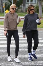 JENNIFER GARNER Out for Morning Coffee with a Friend in Brentwood 04/25/2023