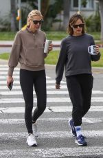 JENNIFER GARNER Out for Morning Coffee with a Friend in Brentwood 04/25/2023