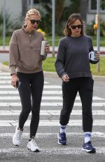 JENNIFER GARNER Out for Morning Coffee with a Friend in Brentwood 04/25/2023