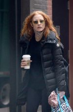 JESSICA CHASTAIN Out for Coffee in New York 04/05/2023