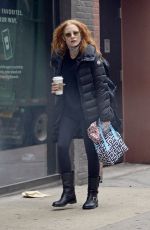 JESSICA CHASTAIN Out for Coffee in New York 04/05/2023