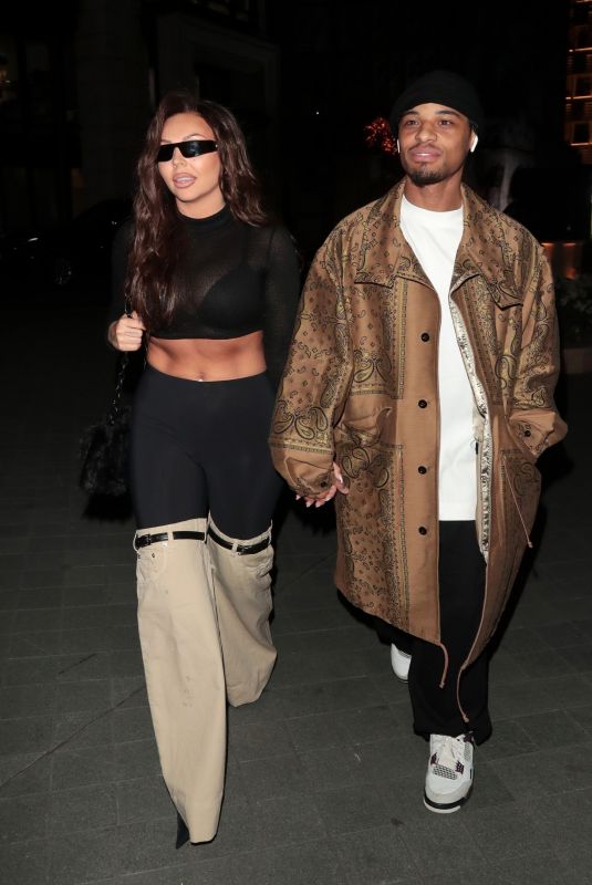 JESY NELSON and Zion Foster on a Date Night at Vesper Bar in London 04/14/2023