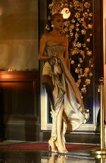 JOURDAN DUNN Arrives at Balmain Boutique Opening Dinner at Bacchanalia Mayfair in London 03/30/2023