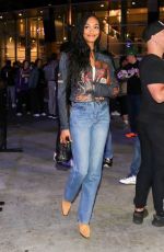 JOURDAN DUNN Leaves Lakers vs Suns Game in Los Angeles 04/08/2023
