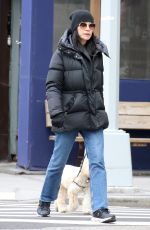 JULIANNA MARQUILES Out with Her Dog in New York 03/31/2023