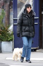JULIANNA MARQUILES Out with Her Dog in New York 03/31/2023