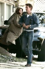 KAIA GERBER and Austin Butler Arrives at a Friend