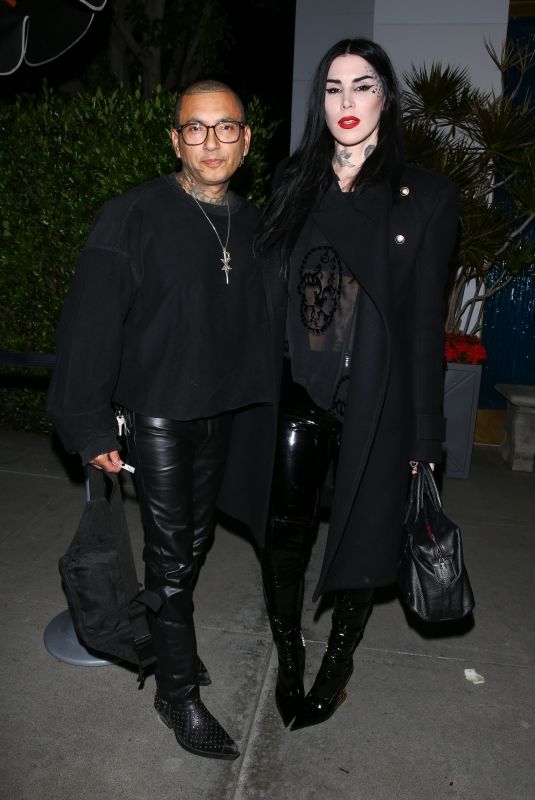 KAT VON D and Rafael Reyes at Mastros in Beverly Hills 04/02/2023