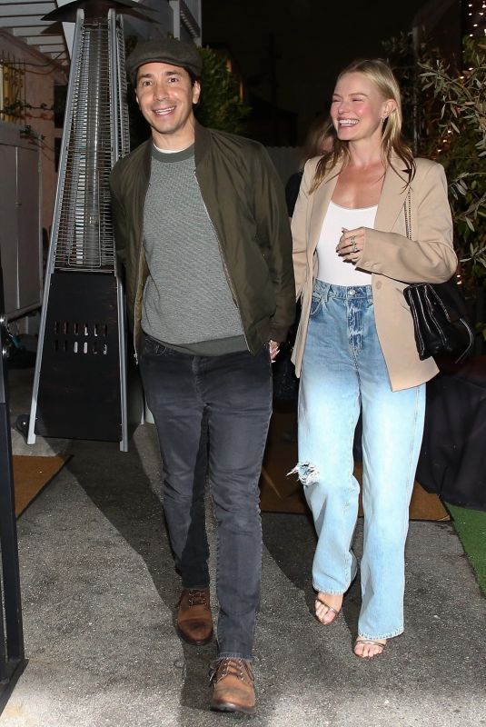 KATE BOSWORTH and Justin Long Out for Dinner with Kate’s Parents in Santa Monica 04/27/2023
