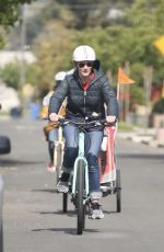 KATEE SACKHOFF Out on a Bike Ride with Family in Los Angeles 03/29/2023