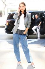 KATIE HOLMES and LUCY FREYER Arrives at The Drew Barrymore Show in New York 04/13/2023