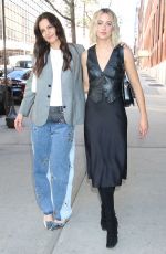 KATIE HOLMES and LUCY FREYER Arrives at The Drew Barrymore Show in New York 04/13/2023