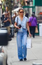 KATIE HOLMES Out for Solo Shopping in New York 04/14/2023