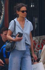 KATIE HOLMES Out for Solo Shopping in New York 04/14/2023