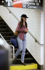 KATIE HOLMES Takes Subway in New York 4/02/2023