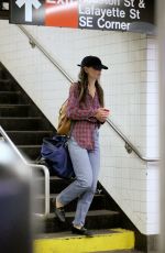 KATIE HOLMES Takes Subway in New York 4/02/2023