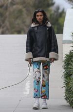 KELLY GALE Out with Her Dog for a Morning Stroll in Venice Beach 04/17/2023