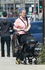KELLY OSBOURNE Arrives at Beverly Hills Hotel for Lunch with Her Baby 04/10/2023