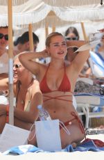 KIMBERLEY GARNER in Bikini with Friends at Soho Beach House in Miami Beach 04/07/2023