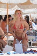 KIMBERLEY GARNER in Bikini with Friends at Soho Beach House in Miami Beach 04/07/2023