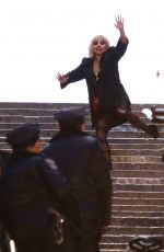 LADY GAGA as Harley Quinn on the  Set of Joker: Folie a Deux in The Bronx 04/02/2023