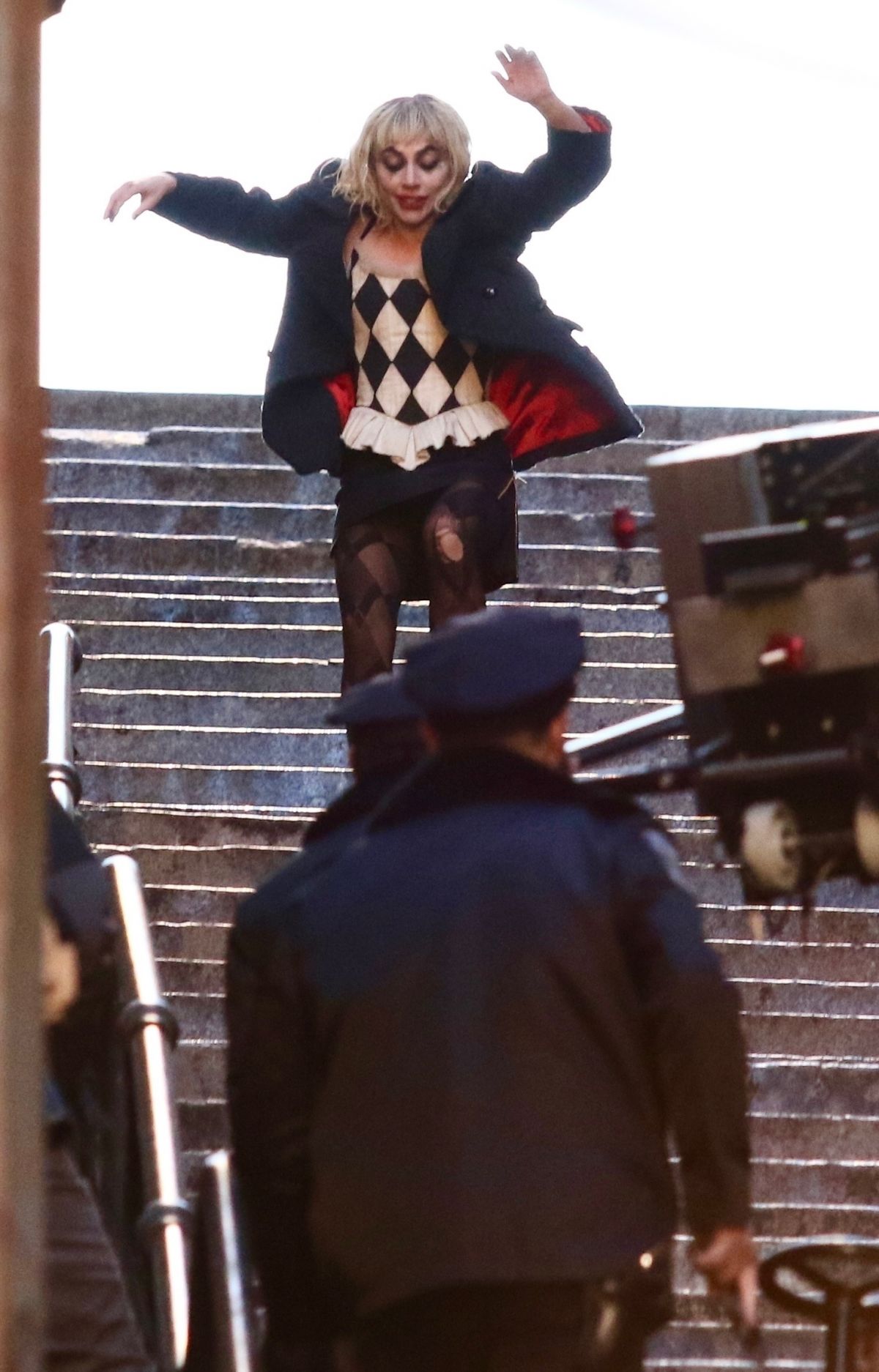 LADY GAGA as Harley Quinn on the Set of Joker: Folie a Deux in The ...