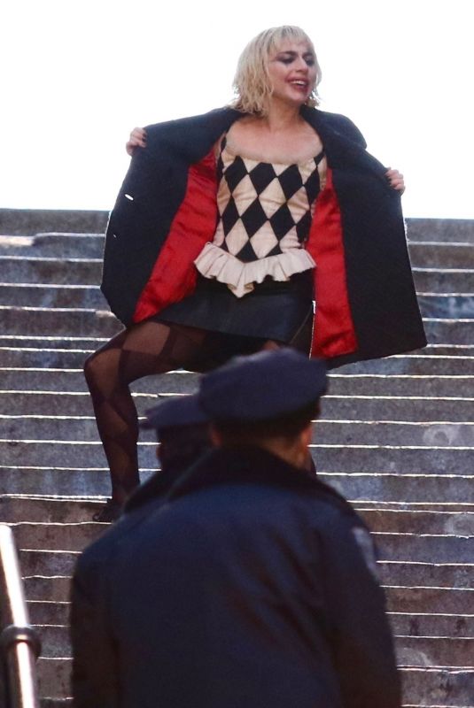 LADY GAGA as Harley Quinn on the  Set of Joker: Folie a Deux in The Bronx 04/02/2023
