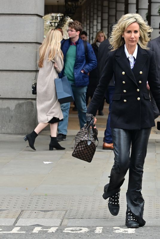 LADY VICTORIA HERVEY Out for Lunch at Wolseley and Shopping in Mayfair in London 04/13/2023