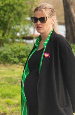 LARA STONE Out with Her Dog in London 04/20/2023