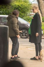 LARA STONE Out with Her Dog in London 04/20/2023