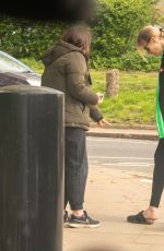 LARA STONE Out with Her Dog in London 04/20/2023