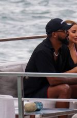 LARSA PIPPEN and Marcus Jordan Boating Around Miami Bay 04/10/2023
