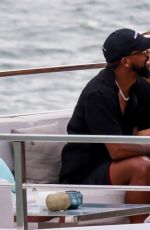 LARSA PIPPEN and Marcus Jordan Boating Around Miami Bay 04/10/2023