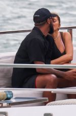 LARSA PIPPEN and Marcus Jordan Boating Around Miami Bay 04/10/2023
