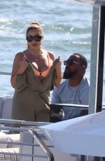 LARSA PIPPEN in Bikini at a Boat with Marcus Jordan in Miami 04/23/2023