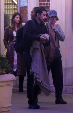 LILY JAMES and Riz Ahmed on the Set of Relay in New York 04/21/2023