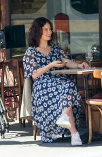 LILY JAMES on the Set of Relay in New York 04/12/2023