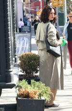 LILY JAMES on the Set of Relay in New York 04/13/2023