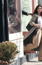 LILY JAMES on the Set of Relay in New York 04/13/2023