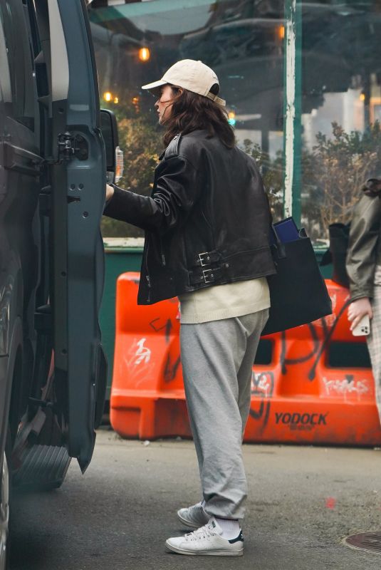 LILY JAMES Out and About in New York 04/11/2023