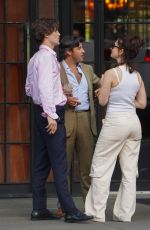 LILY JAMES Out with Orson Fry in New York 04/16/2023