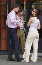LILY JAMES Out with Orson Fry in New York 04/16/2023